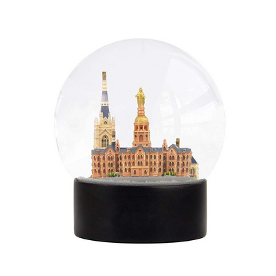 Custom 3D Design Building 100mm Gift Snowball Wedding Souvenirs Ornament Snow Ball Wedding Gift Custom Snow Globes/Snow Globes