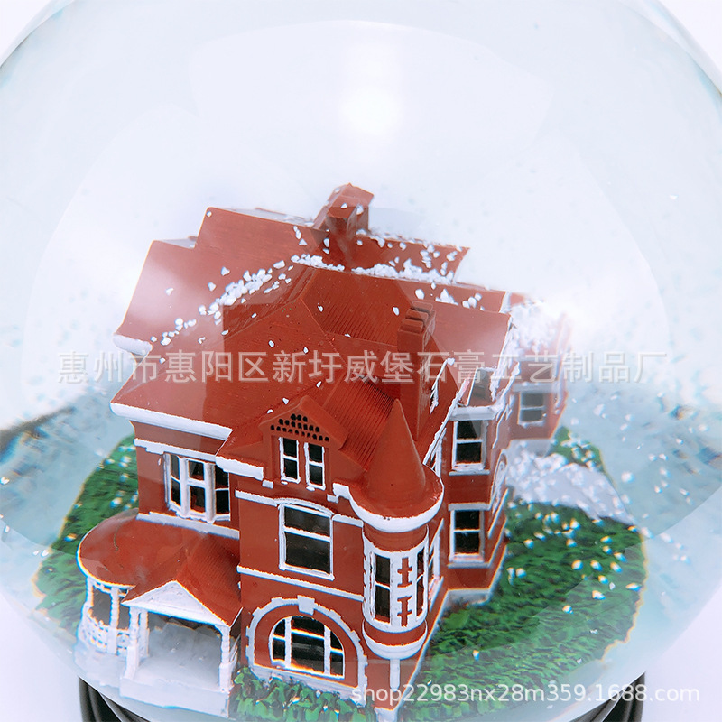 Architecture Snowflake Easter Luxury Mini Ornament Souvenir Kit Gift Resin Glitter Snow Ball/Snowball/Custom Snow Globes