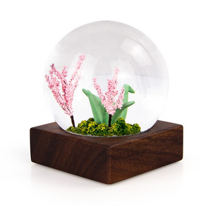 Custom Ornament Souvenir Gift Resin Snowflake Japan Sakura Thousand Paper Cranes Snowball/Water Globes/Custom Snow Globes