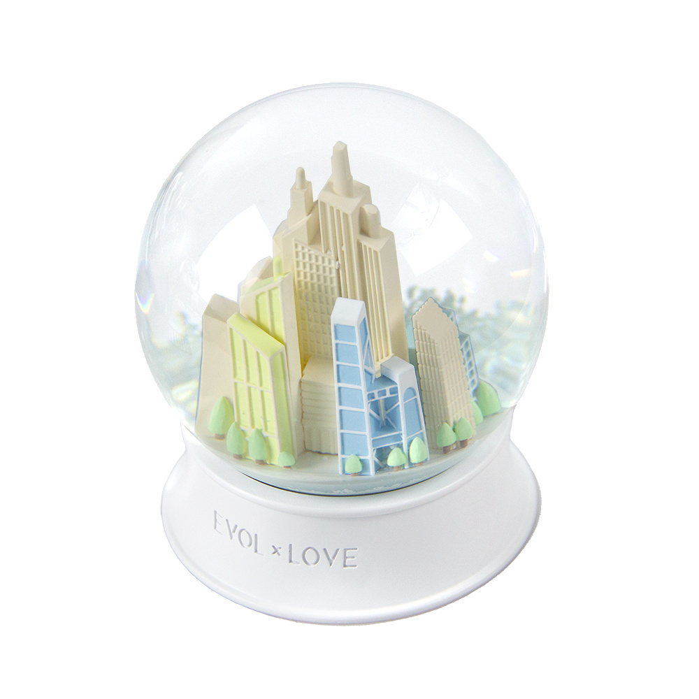 Custom White Base 80mm 100mm 120mm Gift Snowball Souvenirs Ornament Snow Ball Gift Custom Snow Globes/Snow Globe