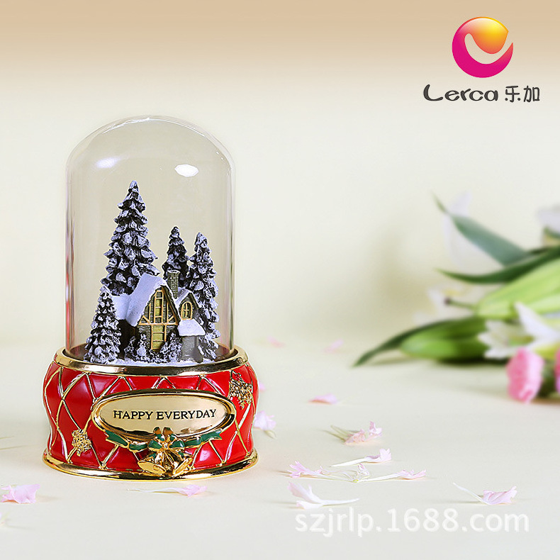 Lamp Rotate Gift Crystal Ball Music Box/Christmas Music Box/Music Snow Globe