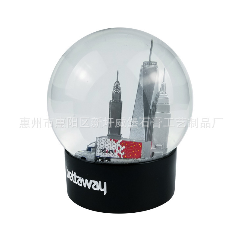 100mm Building Snow Glass Easter Luxury Ornament Souvenir Kit Gift Resin Glitter Snow Ball/Snowball/Custom Snow Globes