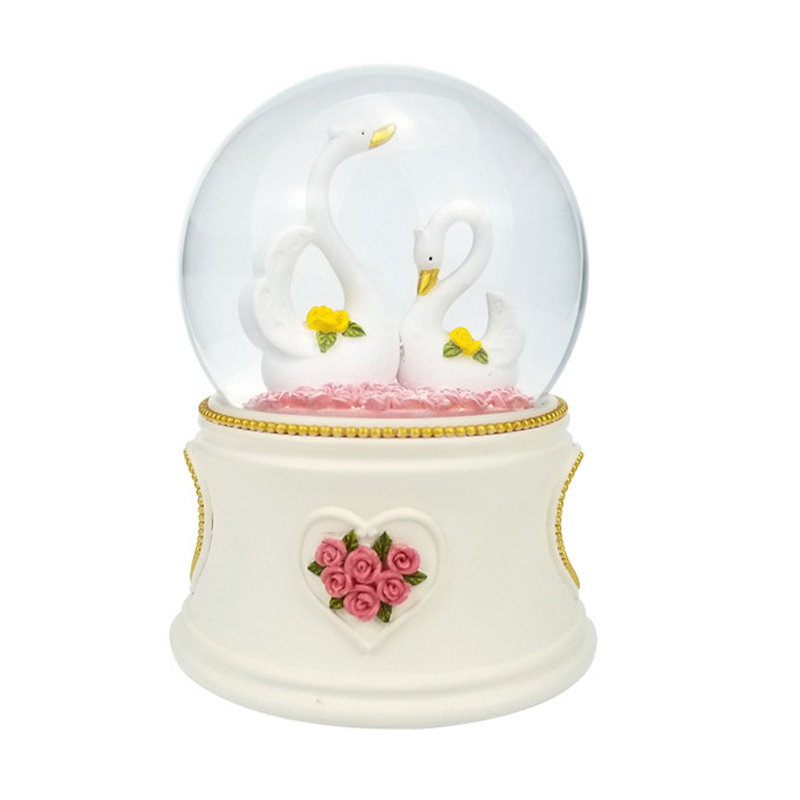 Canada Swan Ornament Souvenir Gift Resin Glitter Snow Ball/Custom Snow Globes/Eight Tone Box Snow Globe