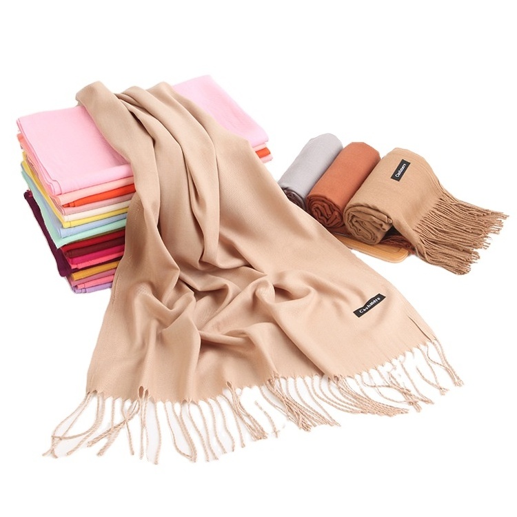 women's  cheapest solid cashmere scarf pashmina raw wool   ladies scarf shawls and wraps shawls