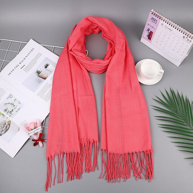 women's  cheapest solid cashmere scarf pashmina raw wool   ladies scarf shawls and wraps shawls