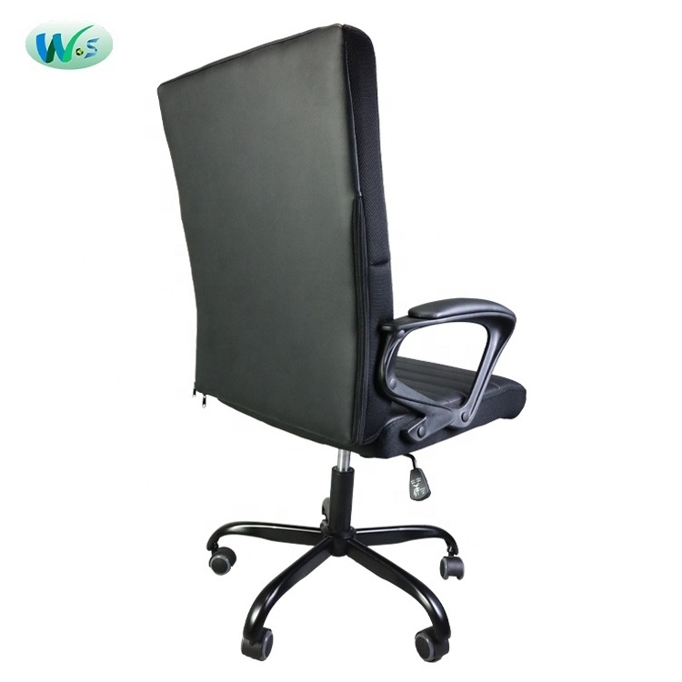 WS1837 Black horizontal stripe custom oem small package space saving support rts high back pu leather office chair