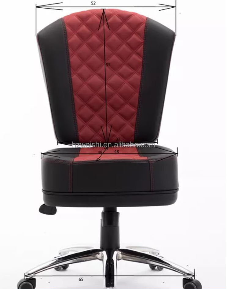 WSE2002 Best seller high quality modern leather bar stool chairs casino swivel chair black poker chair with castors