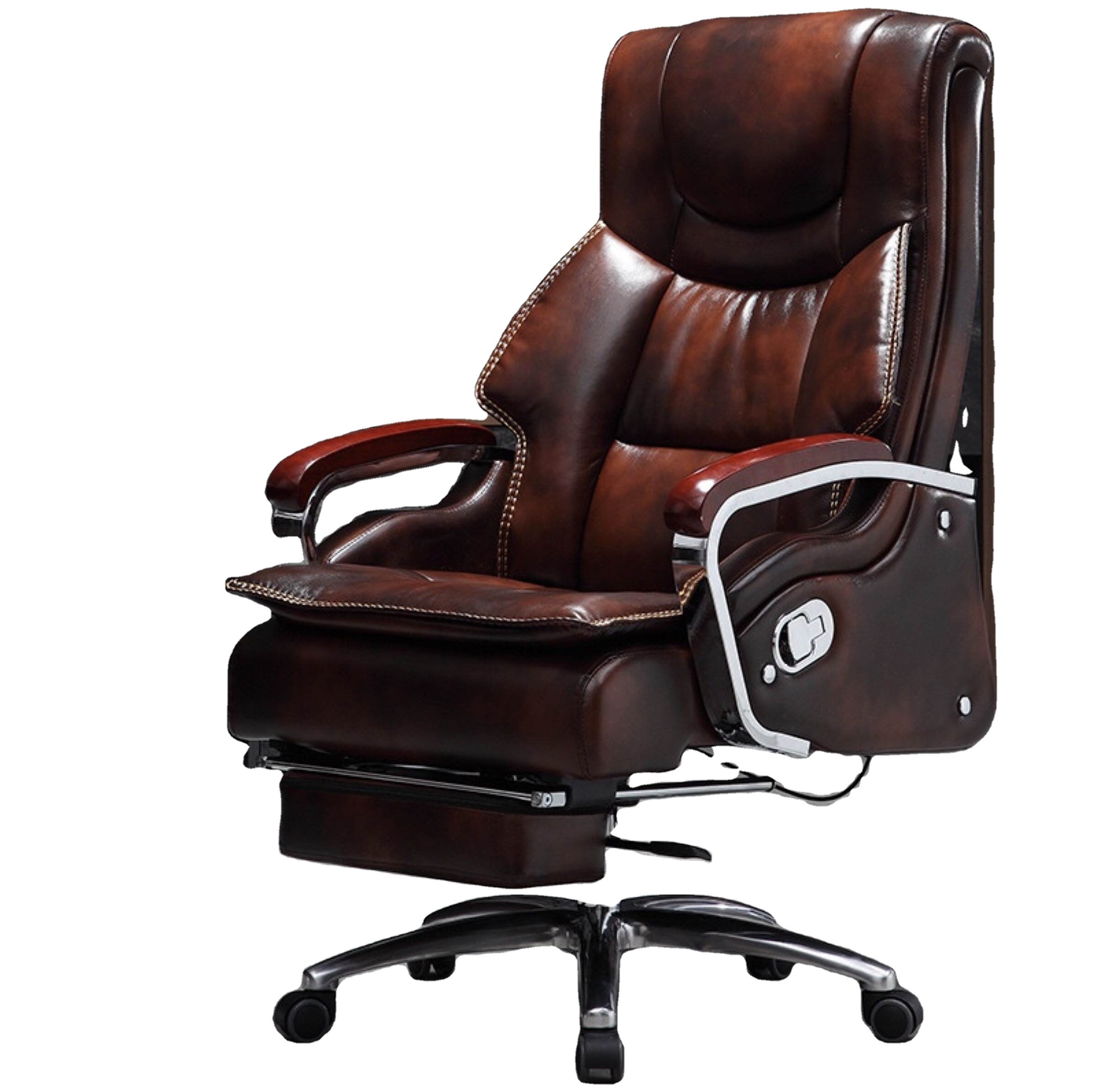 WSZ1529 Customized real leather or PU leather massage brown executive office furniture ergonomic chairs for office for sale