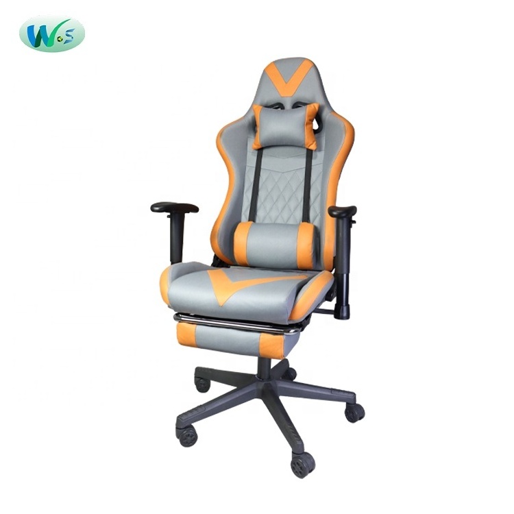 WSF 8250 Office gaming chair Computer Silla 2D armrest with foootrest  choiceable hot sale pu leather recliner