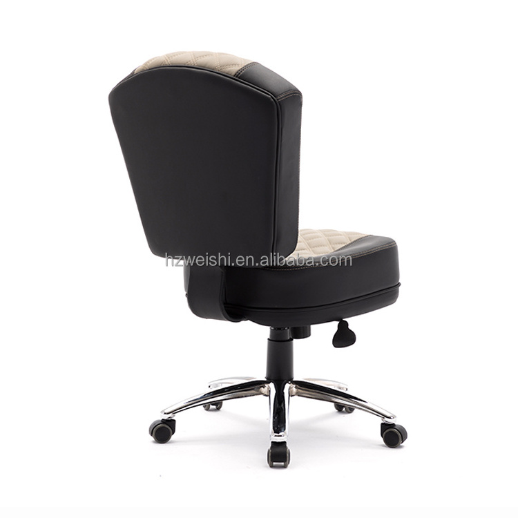 WSE2002 Best seller high quality modern leather bar stool chairs casino swivel chair black poker chair with castors