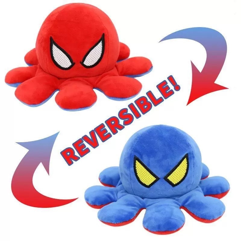 Hot Sale Flip Cat Plush Felpa Peluches Stuffed Toys Reversible Animal Double Side Reversibles Octupus Plush Toy