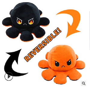 Hot Sale Flip Cat Plush Felpa Peluches Stuffed Toys Reversible Animal Double Side Reversibles Octupus Plush Toy