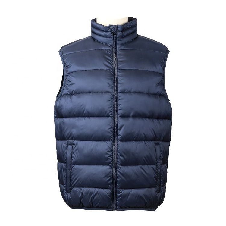 OEM Custom Design Warm Windproof Sleeveless Vest Down Jackets High Quality Men's Puffer Vest