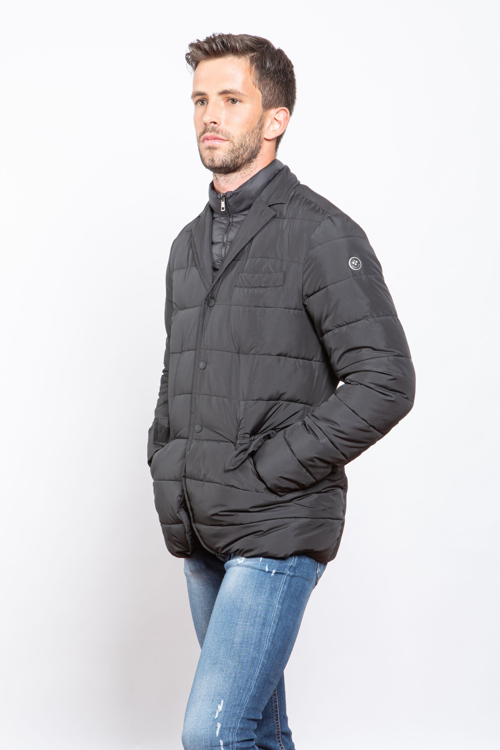 New model hot selling black men's outdoor jackets with zippers for cold winter