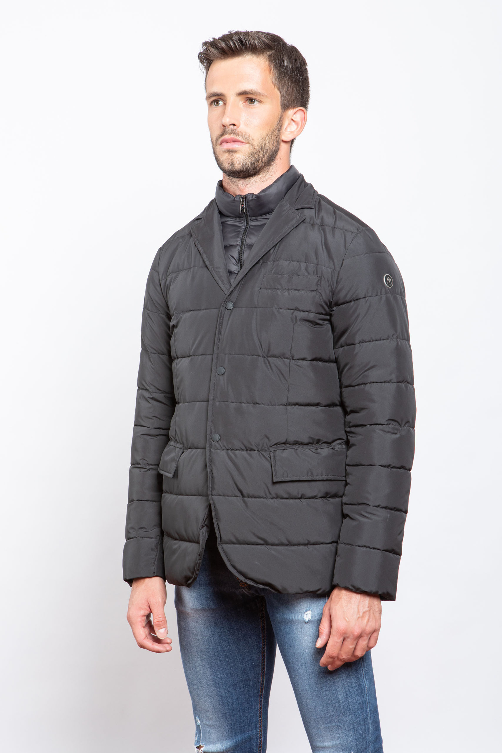 New model hot selling black men's outdoor jackets with zippers for cold winter