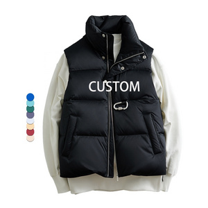 OEM Custom Design Men Latest Fashion Sleeveless Winter Mens Padded Utility Puffer Vest