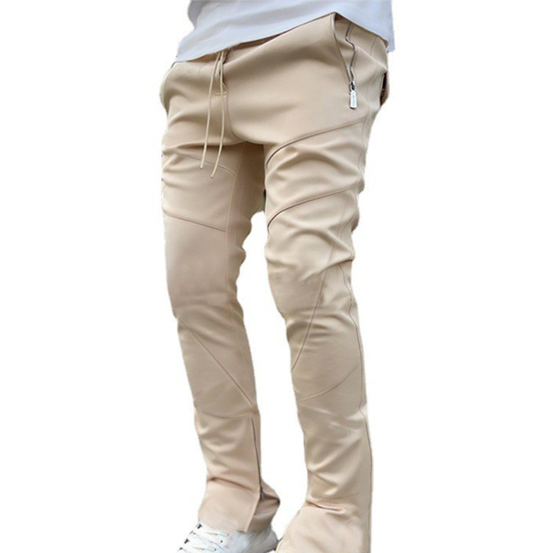 New Sweatpants Men's streetwear Pants Fashion Pencil linen Pants Men Full Length Drawstring Trousers For Men Casual Pants