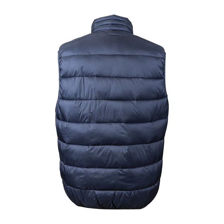 OEM Custom Design Warm Windproof Sleeveless Vest Down Jackets High Quality Men's Puffer Vest