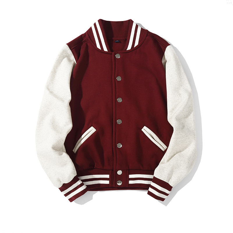 OEM Custom Design cotton coat  blanket men old school varsity jackets men wholesale blank varsity jackets cropped varsity jacket