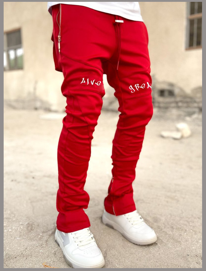 New Sweatpants Men's streetwear Pants Fashion Pencil linen Pants Men Full Length Drawstring Trousers For Men Casual Pants