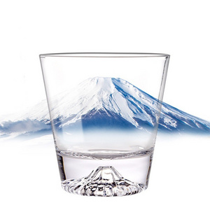 Mountain Fuji Style Wine Glass Infusing Coffee Milk Tea 270ml Whiskey Glass for Bar Party Men Women