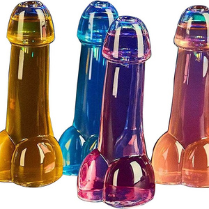 Pubs and Parties 100ml Funny Creative Beer Wine Penis Shaped Beer Glasses for Cocktails Beer Juice Drinks