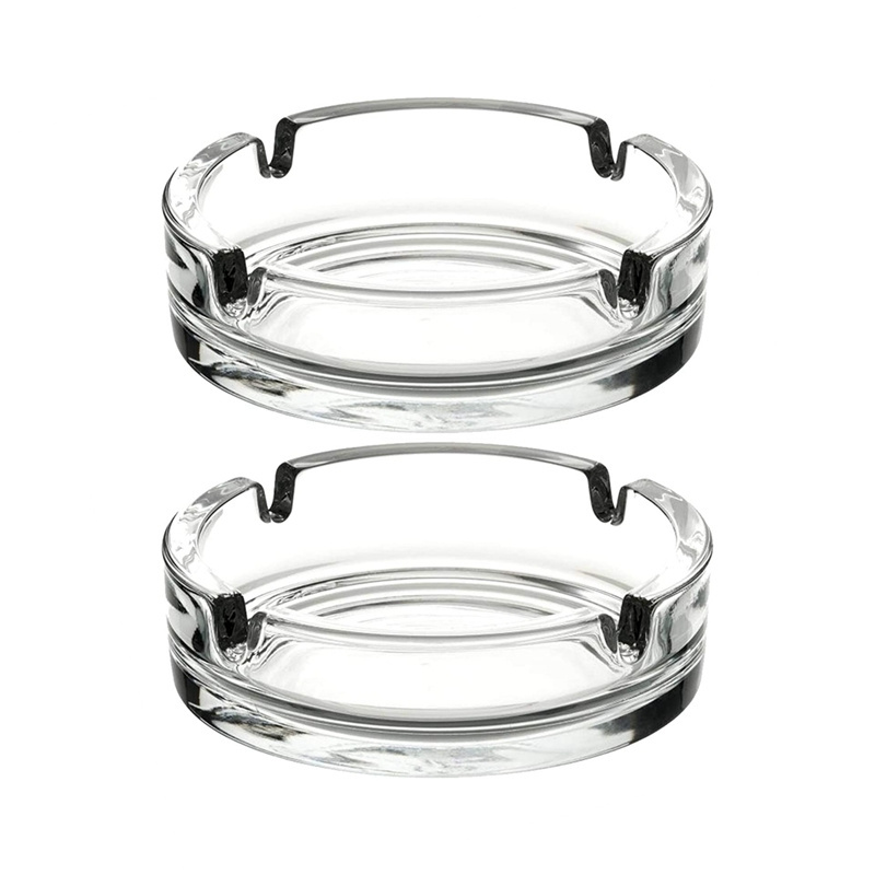 Luxury Decorative Clear Glass Cool Big Round Ashtrays