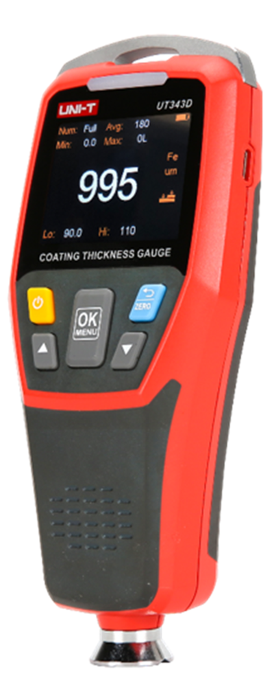 UNI-T UT343D Coating Thickness Gauges Aluminum&Iron Matrix Measure Continuous or Single Measurement Width Measuring Instruments