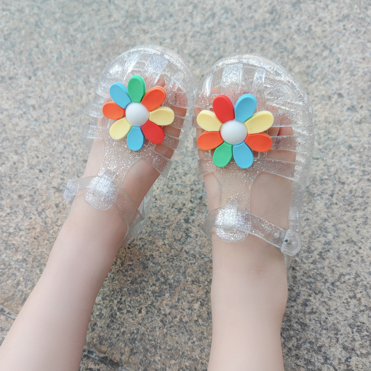 2024 New Sandals For Summer Sweet Kids Flower Sandals Children Girls CuteJelly Sandal