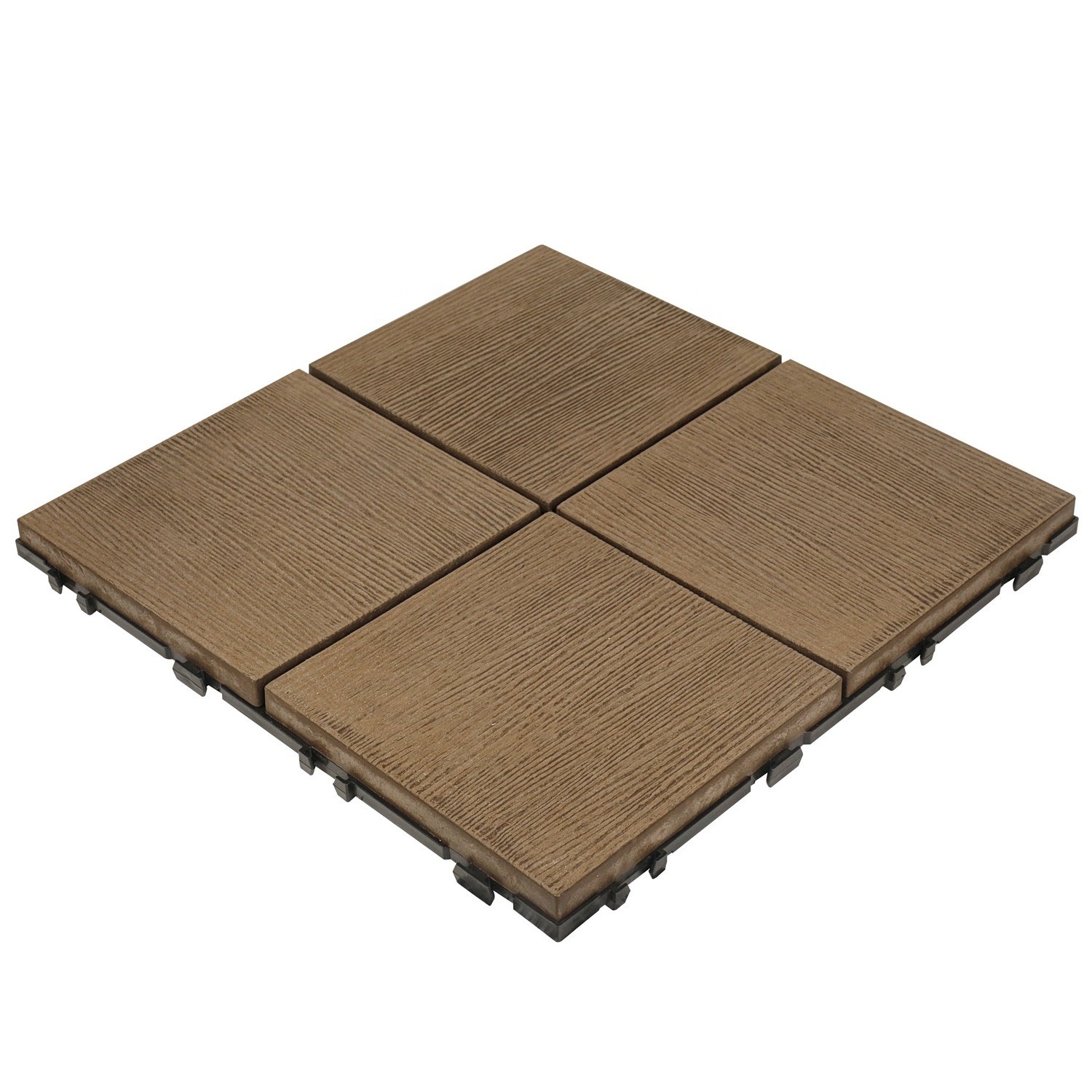 Square type Termite Resistance WPC Decking DIY Tiles Outdoor Wood Like Tiles XF-N010 300*300*25 mm