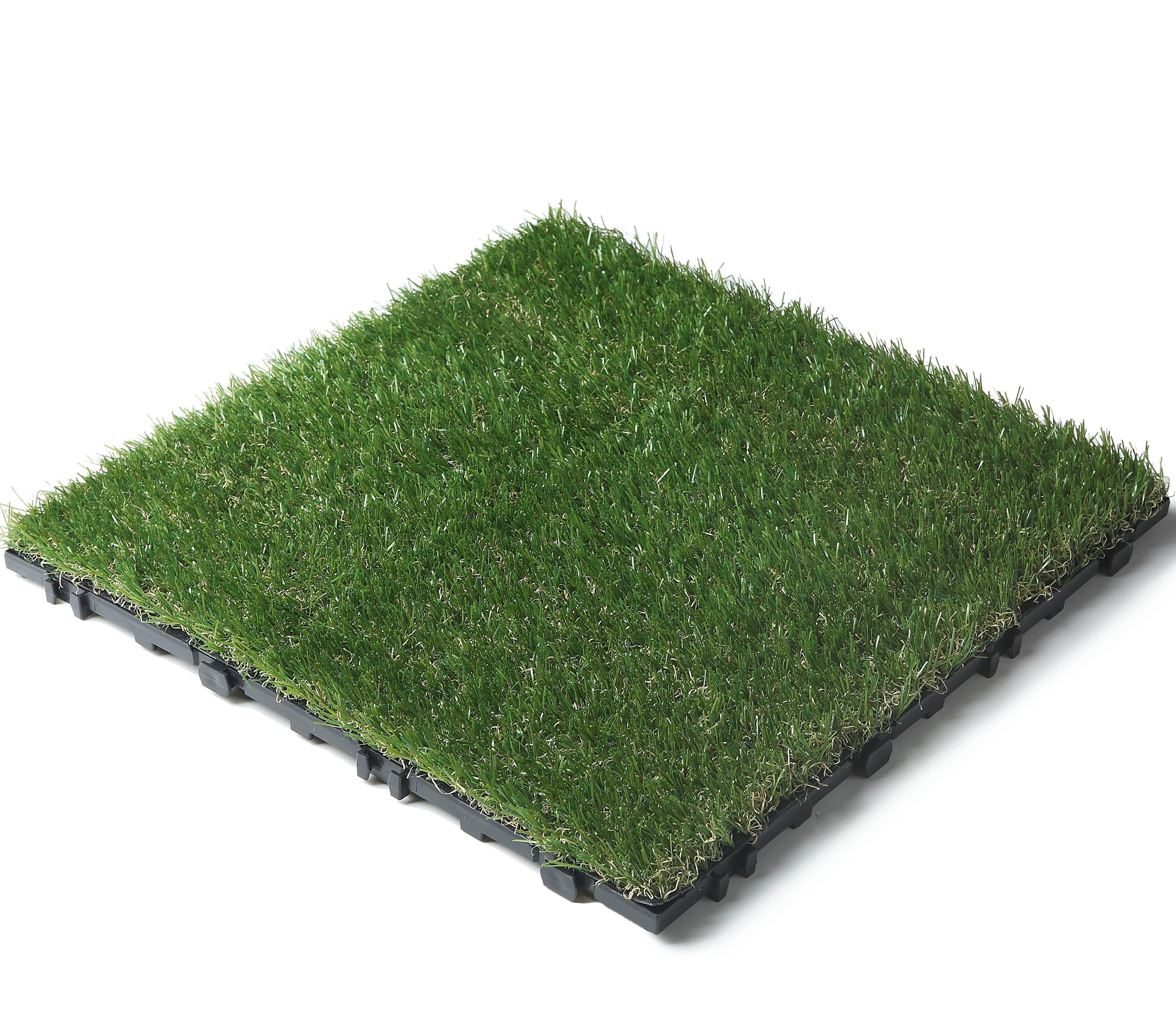 XF-C007 Plastic Grass Interlocking Click Tile DIY Tiles with Plastic Base