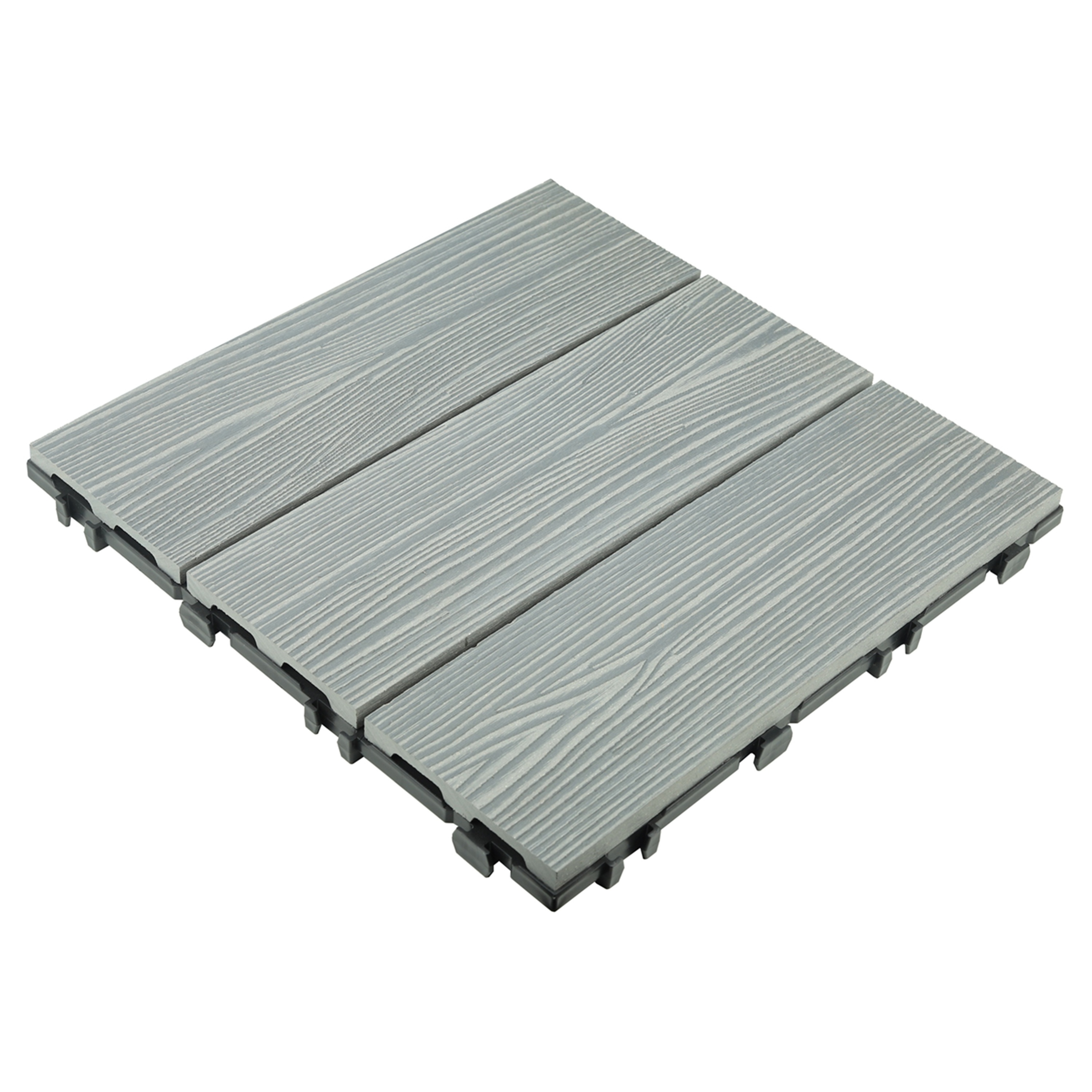 Eco-friendly Patio Terrace Balcony Garden Floor Tiles Wood Plastic Composite Interlocking Outdoor WPC Decking DIY Tiles