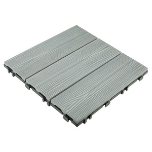 Eco-friendly Patio Terrace Balcony Garden Floor Tiles Wood Plastic Composite Interlocking Outdoor WPC Decking DIY Tiles