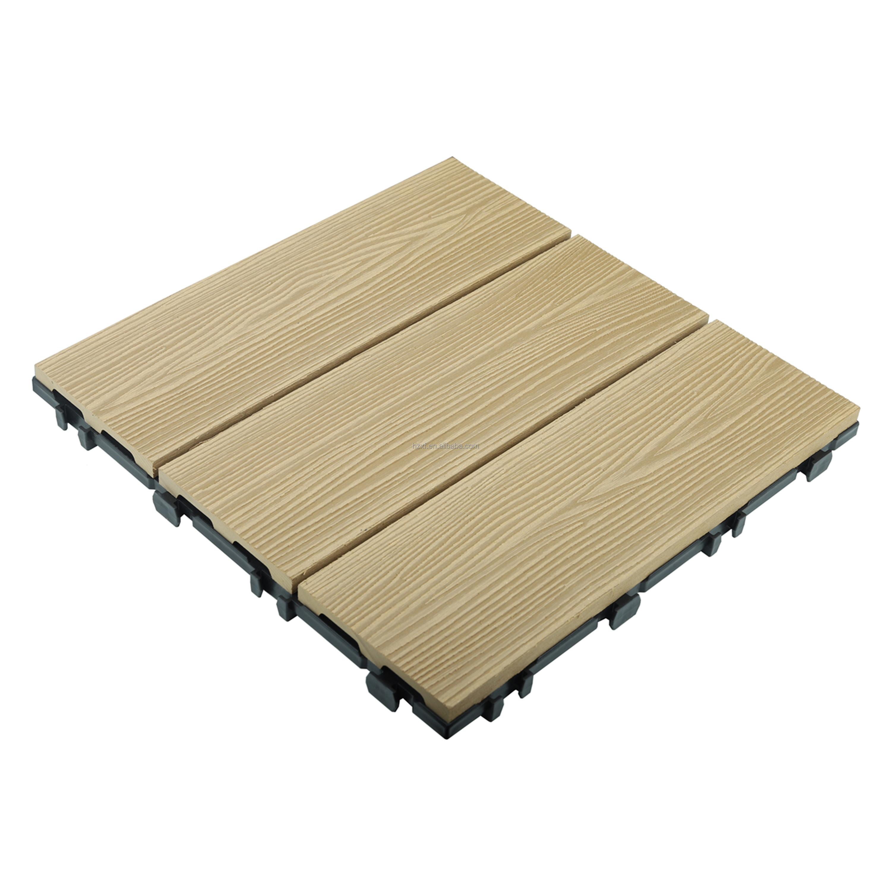 Eco-friendly Patio Terrace Balcony Garden Floor Tiles Wood Plastic Composite Interlocking Outdoor WPC Decking DIY Tiles