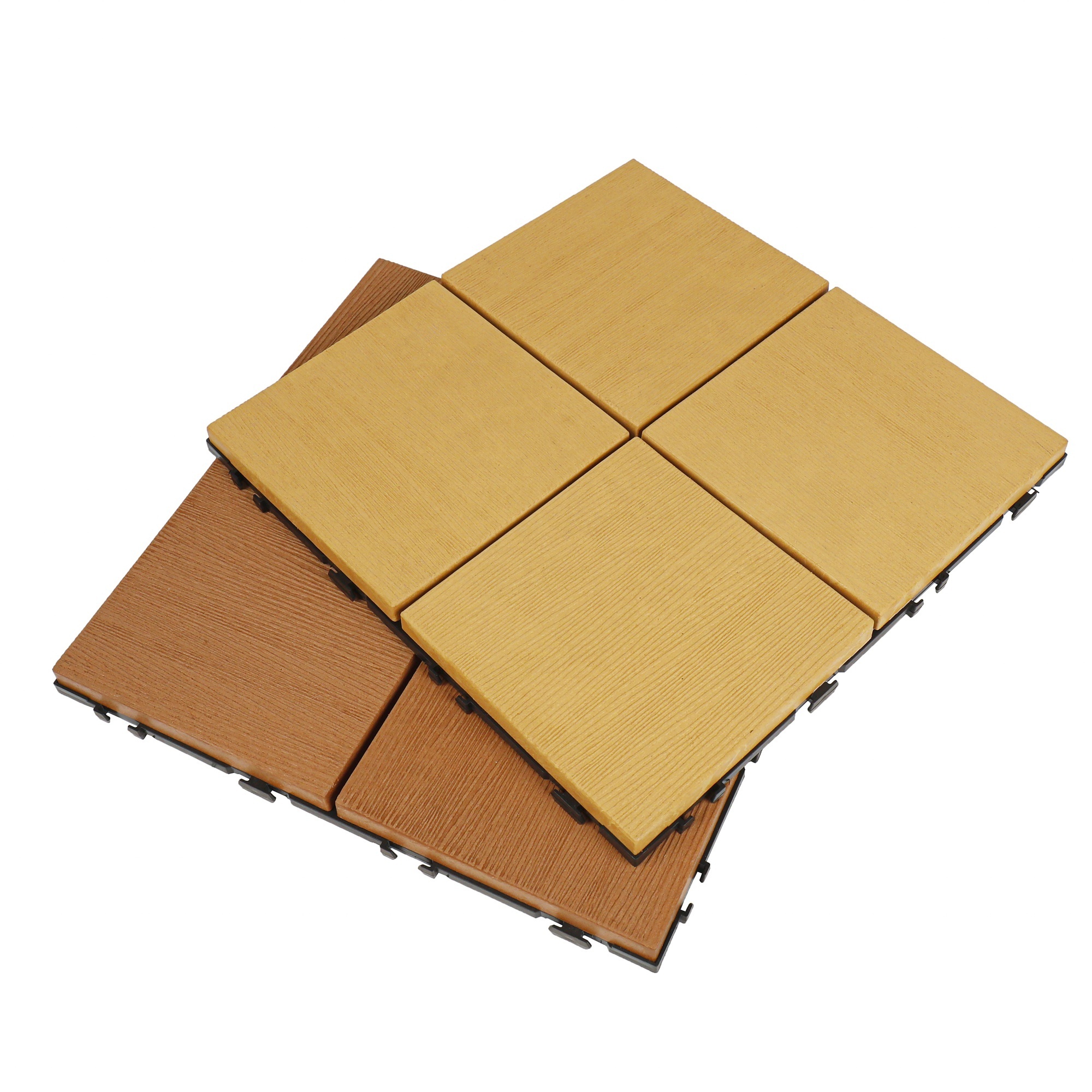 Square type Termite Resistance WPC Decking DIY Tiles Outdoor Wood Like Tiles XF-N010 300*300*25 mm