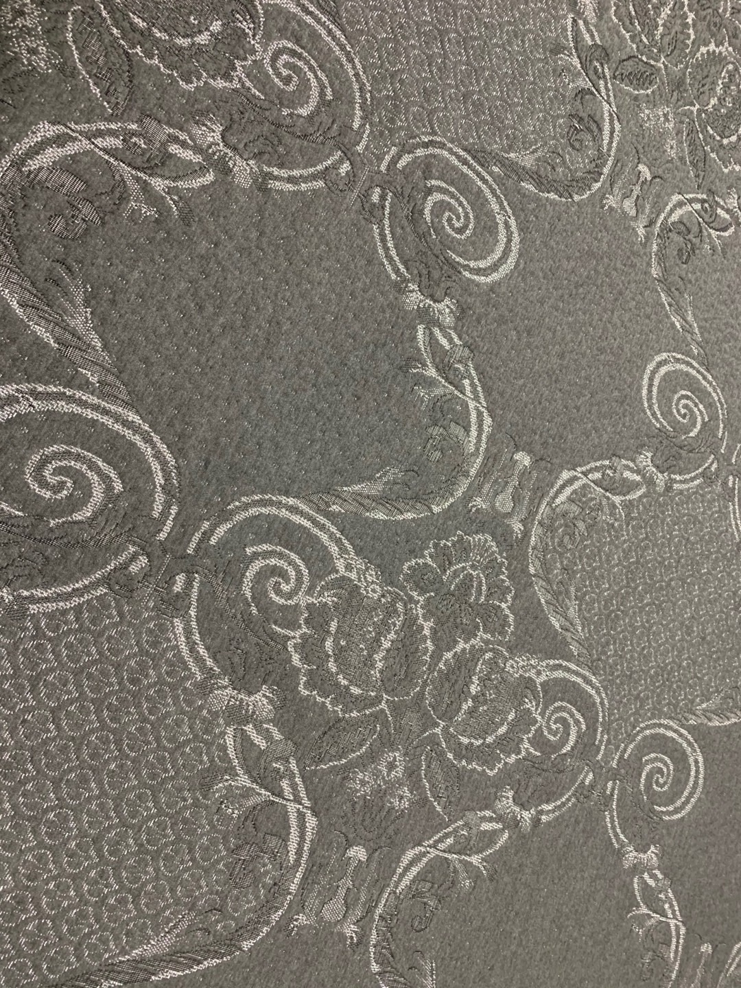 Silver fiber polyester jacquard knitting mattress fabric