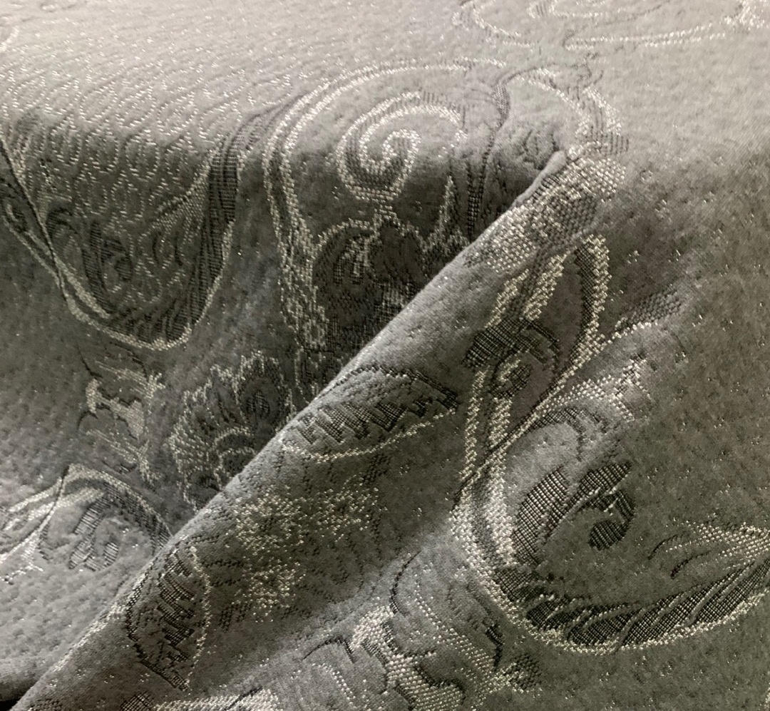 Silver fiber polyester jacquard knitting mattress fabric