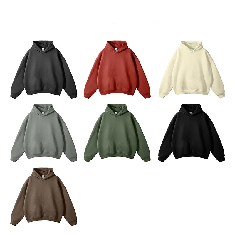 custom heavyweight 500 gsm drop  hoodie manufacturers blank 100% cotton oversized high quality hoodie