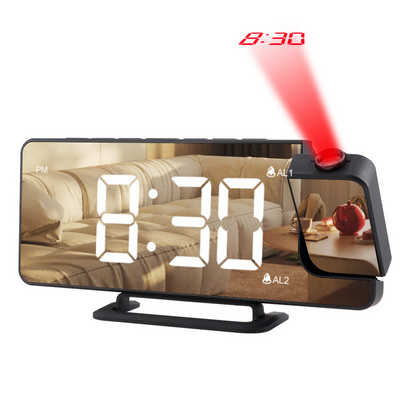 Projection Clock 3D Alarm Led Digital Clocks Projectable Table With Projector For Bedroom Ceiling Radio Wall Makeup Mirror