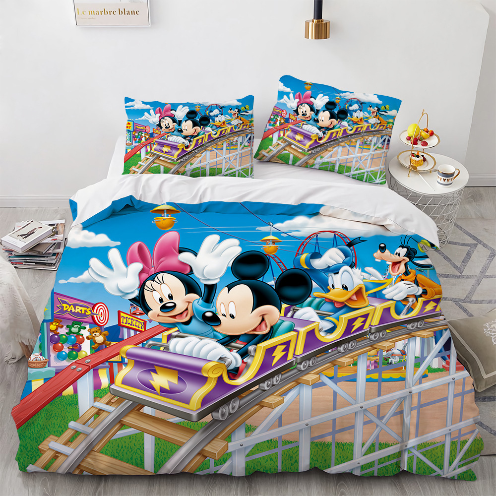 Minnie Cartoon Children Bedding Set Bed Sheet Duvet Cover Queen King Size 3d Custom Printed Kids Bedding Set