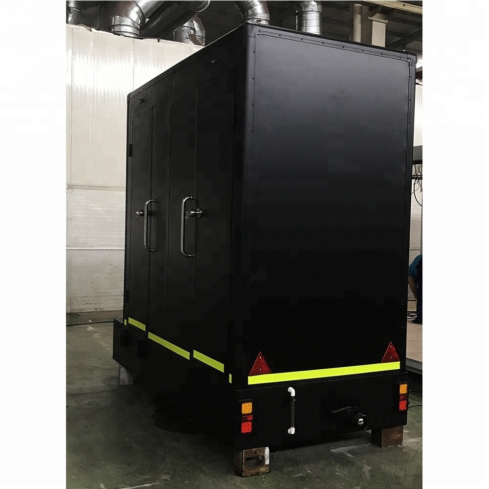 Mobile portable showers and portable toilets with bathroom toilet sink shower