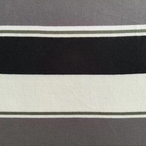 Cotton non elastic colored large loop striped fabric