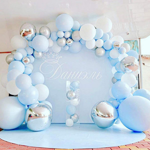 Baby shower gender reveal decorative balloons blue series party decoration latex balloon arch kit