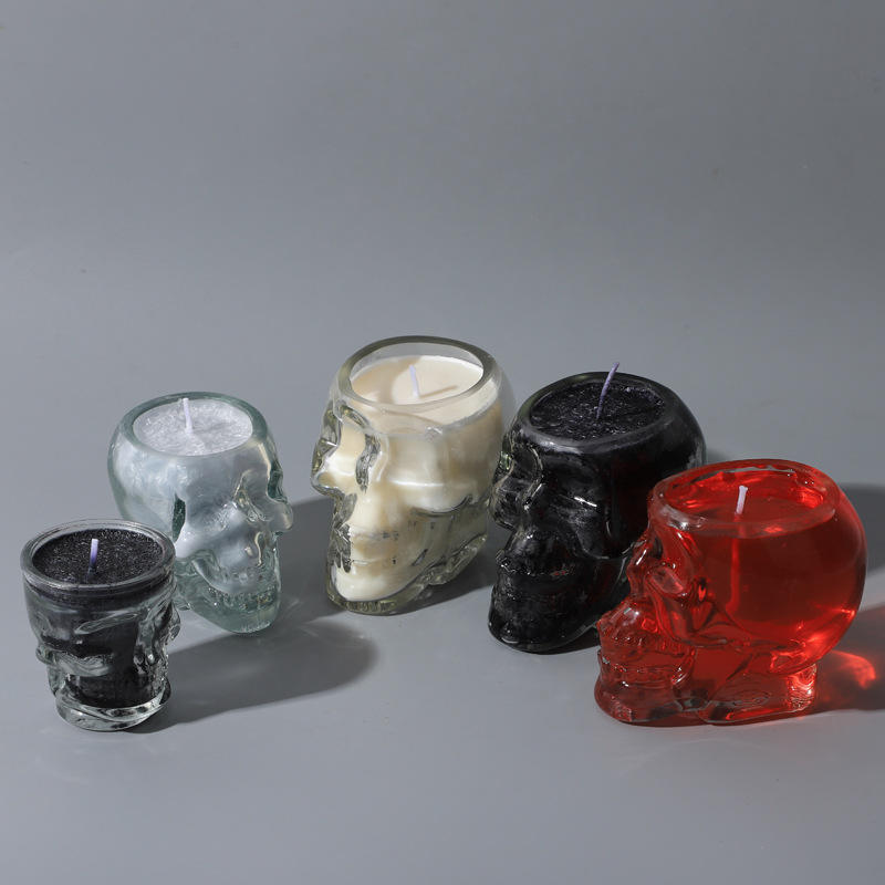 Individual Skeleton candle soybean wax ice flower wax scented candle red jelly candle