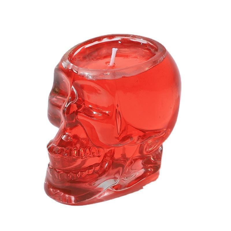 Individual Skeleton candle soybean wax ice flower wax scented candle red jelly candle