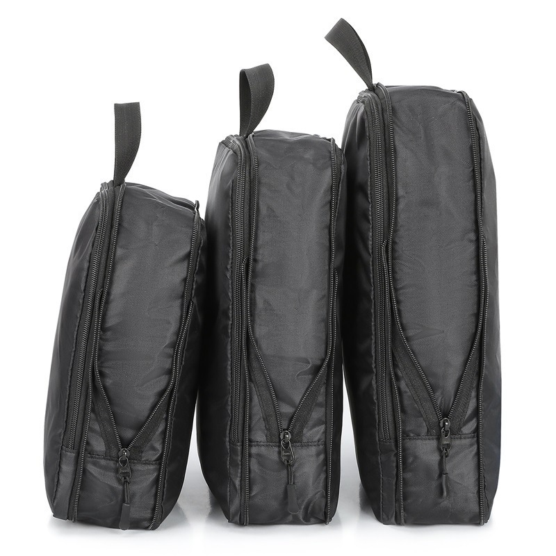 New Large Capacity Lightweight Black Three-piece Storage Bag Set Clothes Storage Bag Organizer Foldable