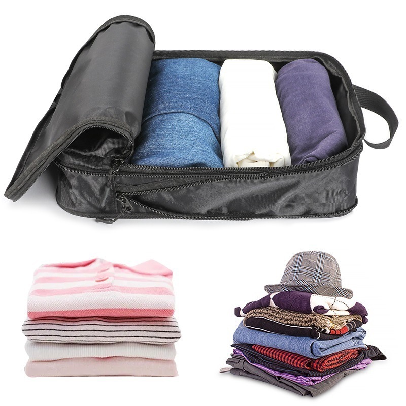 New Large Capacity Lightweight Black Three-piece Storage Bag Set Clothes Storage Bag Organizer Foldable