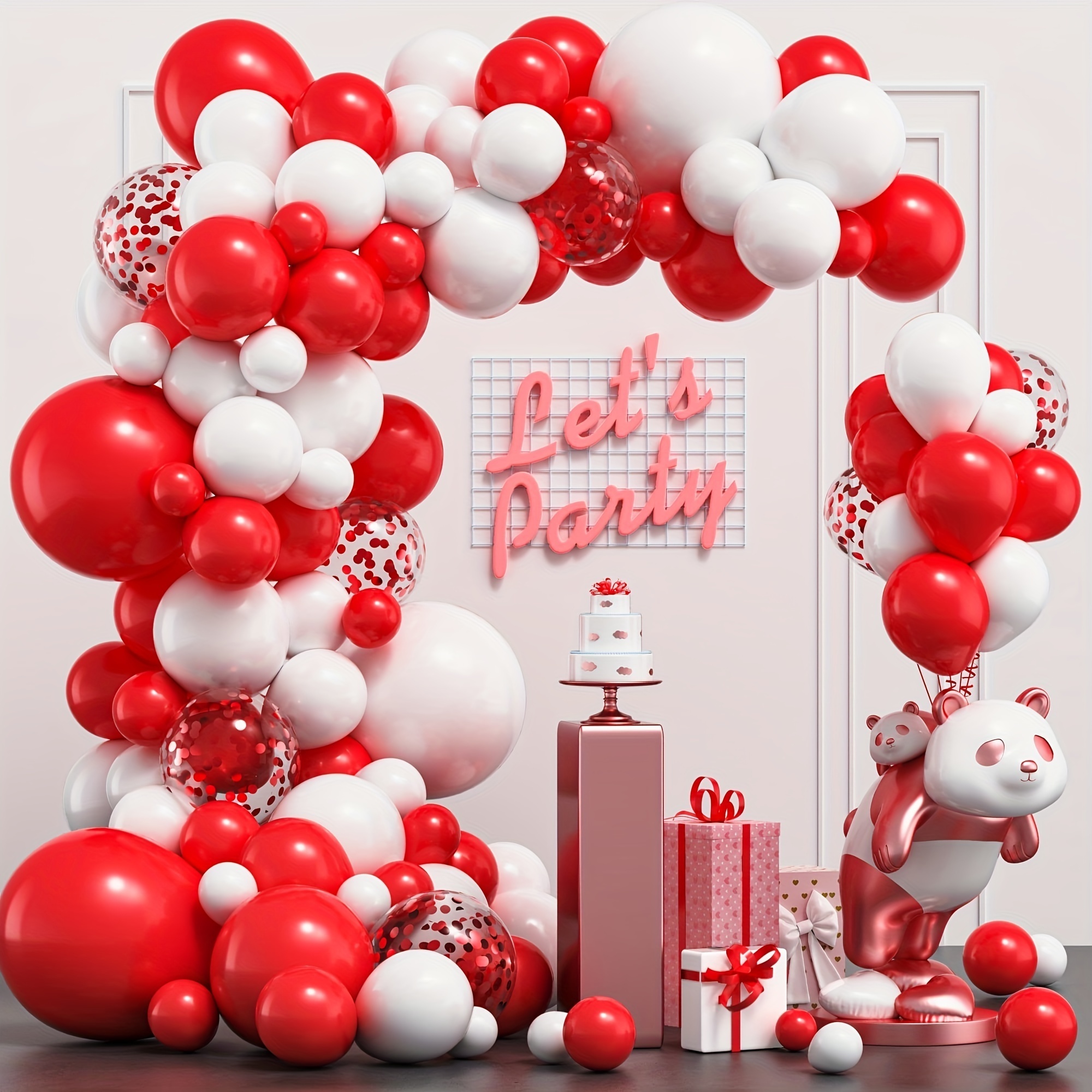 Hot sell 126pcs Balloon Arch Kit with Confetti Balloons Suitable for Wedding Baby Christening Birthday Party Decoration balloon