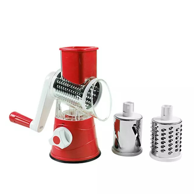 Kitchen homemade stainless steel manual food processor parmesan mozzarella cheese shredder slicers handheld rotary cheese grater