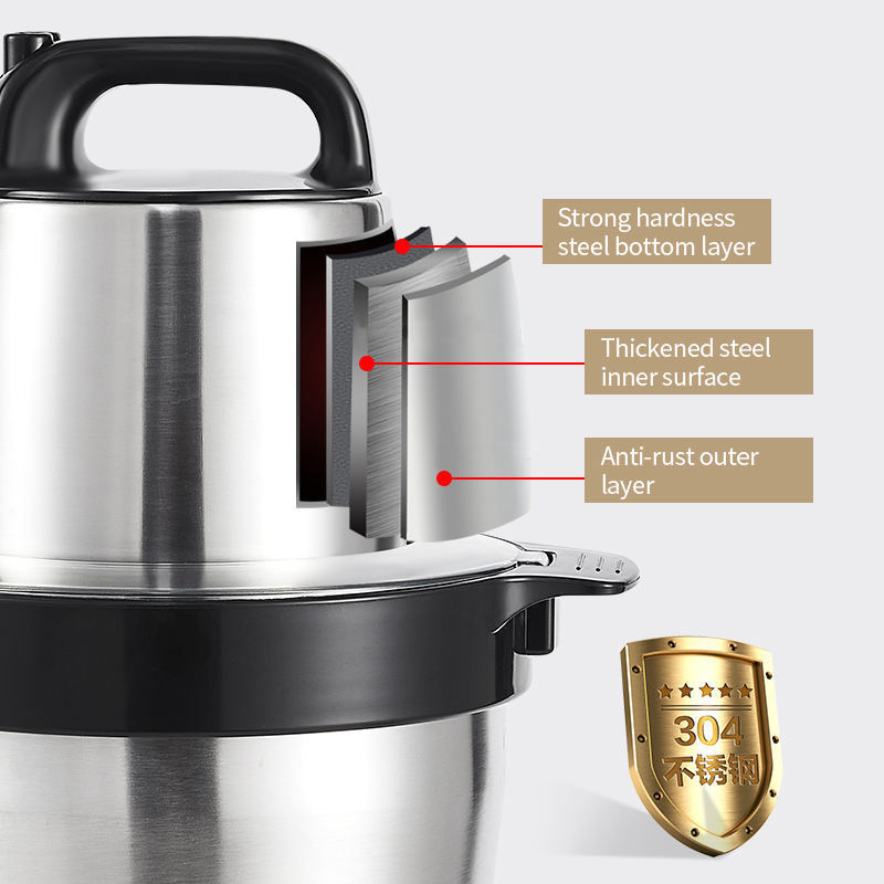 Yam pounder fufu pounding machine commercial stainless steel food meat chopper 10L 1500W electric meat grinder